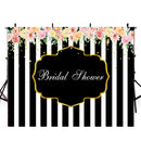 flowers photo backdrops bridal shower photo booth props for wedding party photo backdrop black and white stripes background for photo streaks
