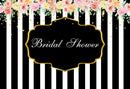 flowers photo backdrops bridal shower photo booth props for wedding party photo backdrop black and white stripes background for photo streaks