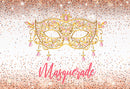 Masquerade photo backdrops bridal shower photo booth props for woman party photo backdrop background for photo studio Sparkle golden Mask backdrops for photographer