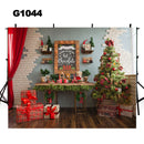 home party decoration photo backdrop Christmas tree photography background Merry Xmas photo booth props indoor decor Vinyl Fabric backdrop