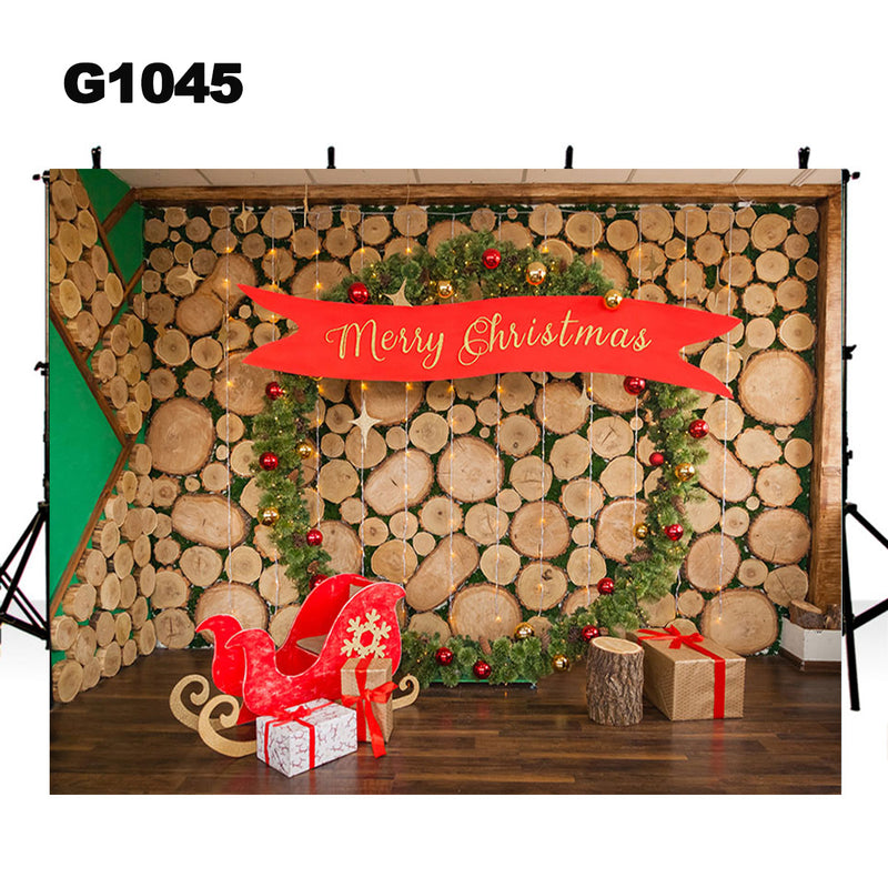 home party decoration photo backdrop Christmas tree photography background Merry Xmas photo booth props indoor decor Vinyl Fabric backdrop