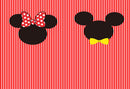 kids birthday photo backdrops Mickey Mouse customized birthday photo booth props for children red and white stripes photo backdrop streaks background for photo 