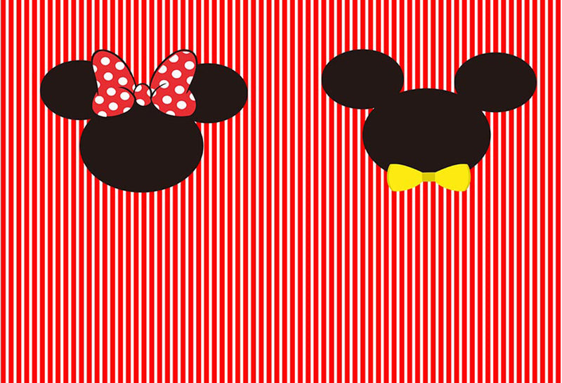 Dessin animé Mickey Mouse fête d'anniversaire toile de fond toile de fond  personnalisée enfants bébé douche fête fond vinyle Polyester bannière  accessoires Photo -  France