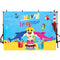 Baby's 1st Birthday Party Backdrop Vinyl Photography Background Undersea World Cartoon Baby Whale Backdrop Shark Starfish Yellow Pink Blue Color Cake Gifts Birthday Decoration Children