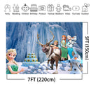 Disney Frozen Photo Background Elsa Kids Birthday Party Decoration Backdrop for Photography Studio Custom Banner