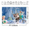 Disney Frozen Photo Background Elsa Kids Birthday Party Decoration Backdrop for Photography Studio Custom Banner