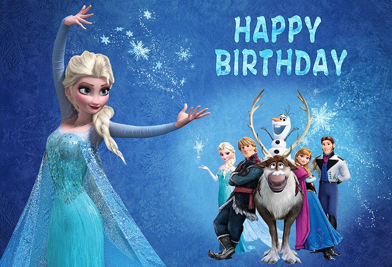 Birthday Photography Backgrounds Frozen 2 Ice Queen Princess Elsa Children Baby Photo Backdrop Photocall Backdrop Photo Studio