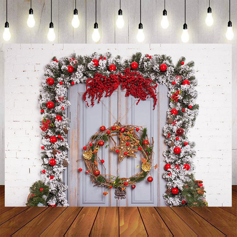 Floral Wedding Party Photography Backdrops White Wall Photo Props Banner Door Flowers Valentine's Day Background Photo Studio