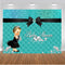 Caucasian Baby Shower Party Photography Backdrop Sliver Glitter Birthday Party Banner Background Sky Blue Newborn Banner Decoration for Photo Studio