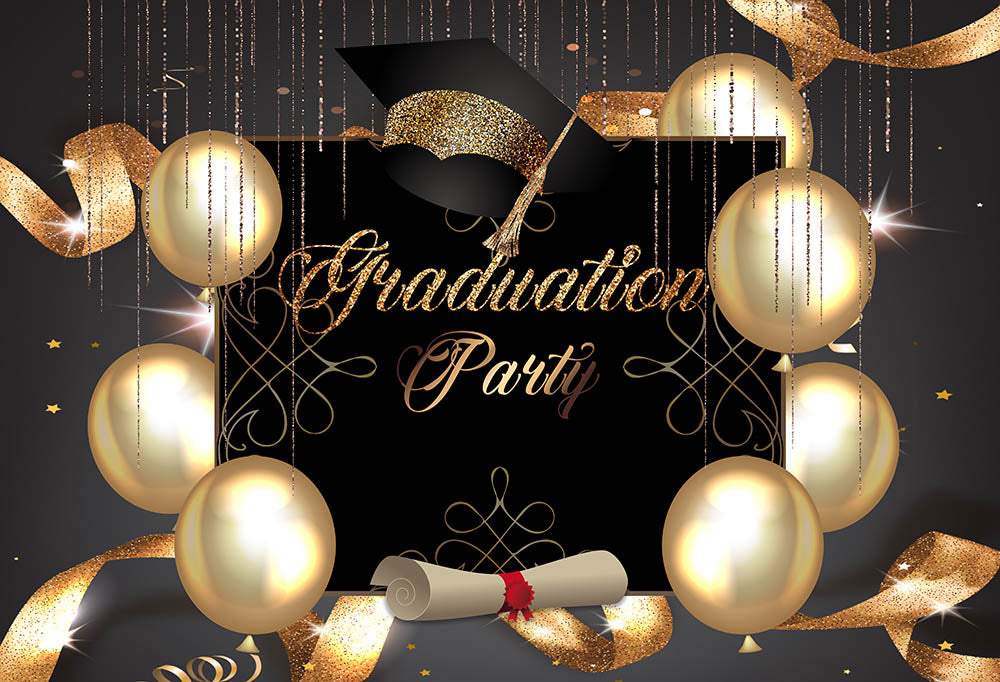 Graduation Party Photography Backdrop Ceremony Banner Background Morta ...