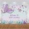 Summer Little Mermaid Party Photography Backdrop Ariel Dazzles Girls Birthday Banner Background Baby Shower Decoration for Photo Studio