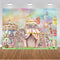 Circus Party Photography Backdrop Amusement Park Girls 1st Birthday Banner Background Baby Shower Decoration for Photo Studio