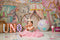 Circus Party Photography Backdrop Amusement Park Girls 1st Birthday Banner Background Baby Shower Decoration for Photo Studio