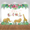 One Wild Photography Backdrop Girls Birthday Banner Background Jungle Safari Baby Shower Decoration for Photo Studio