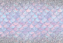 Little Mermaid Photography Backdrop Girls Birthday Banner Background Fish Scale Ariel Dazzles Baby Shower Decoration for Photo Studio