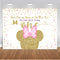 Mickey Mouse Photography Backdrop Minnie Mouse Girls Birthday Banner Background Ideas Golden Pink Baby Newborn Decoration for Photo Studio