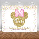 Pink mouse backdrop gold glitter 1st birthday party background for photo shoot one birthday party decoration personalized