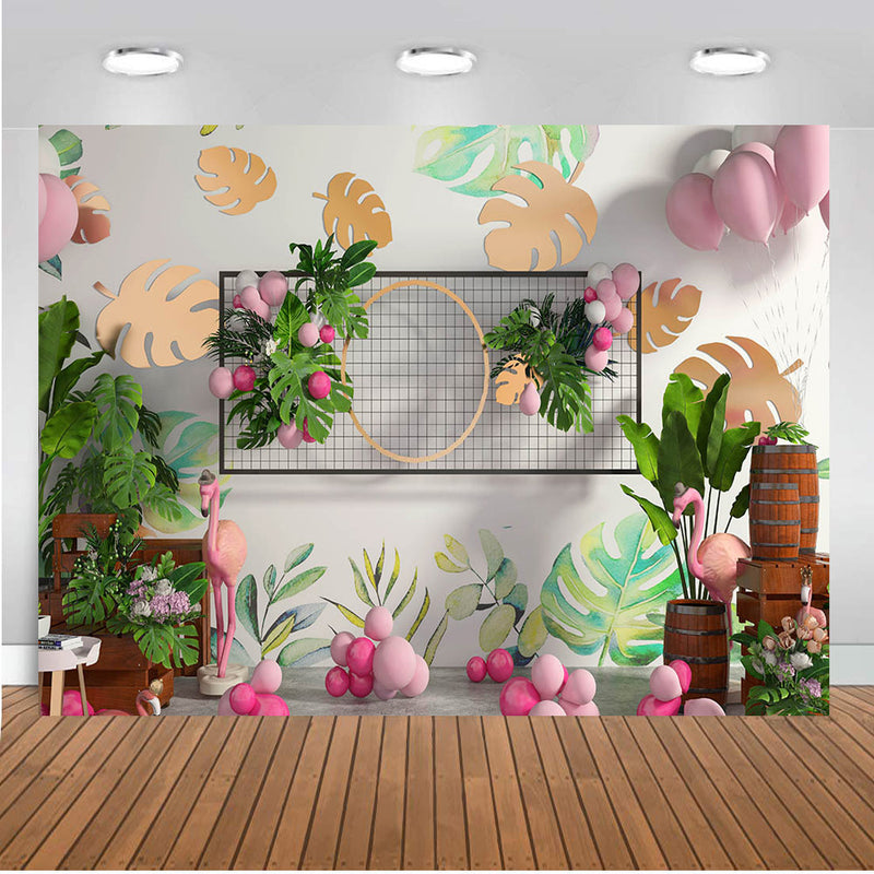 Kids Birthday Photography Background Home Decor 3D Backdrop Balloons Party Banner Decor Backdrop Photo Studio