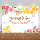 Newborn Mommy to Bee Photo Background for Baby Shower Birthday Party Decoration Babee Shower Backdrop for Photography Studio