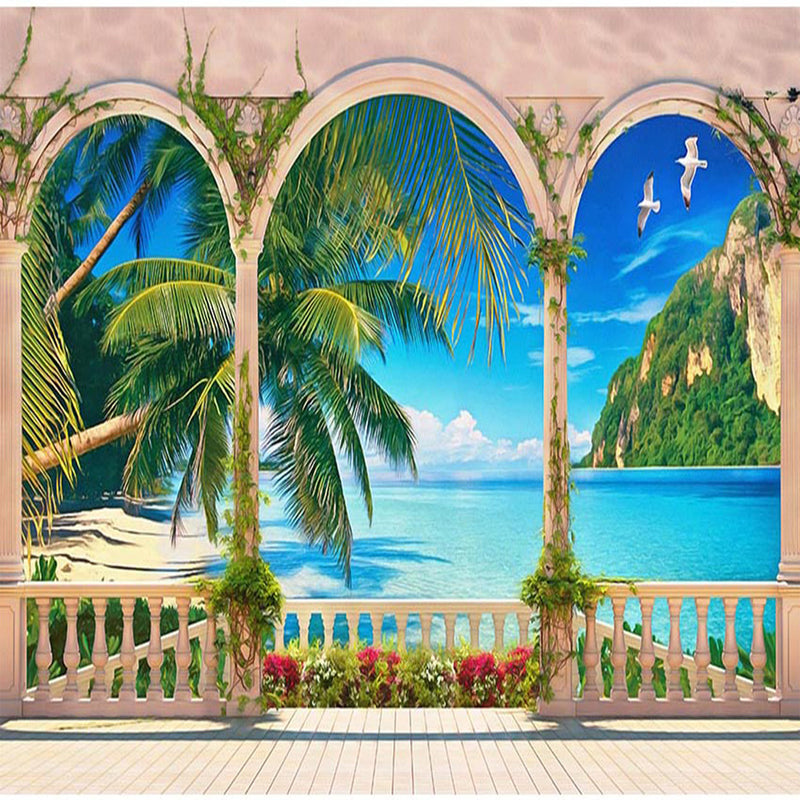 beach theme photo booth backdrop vinyl ocean photography backdrops hawaiian luau photo booth props large beach scene background for photography for wedding party