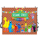 photography backdrops Sesame Street-backdrops Sesame Workshop-backdrop for pictures Children`s Television-photo booth props big bird-photo backdrop Cookie Monster-photo booth props TV program