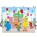 Sesame Street Backdrop-photography backdrops Sesame Street-backdrops Sesame Workshop-backdrop for pictures Children`s Television-photo booth props big bird-photo backdrop Cookie Monster-photo booth props TV program-Cookie Background