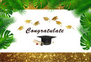 Bachelor Cap background high school photo booth props 2019 graduation banner photo backdrop golden sparkle photo backdrop tropical vinyl background elementary graduation photo props for teenage