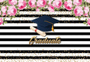 high school photo booth props 2019 graduation banner photo backdrop black and white stripes Streaks photo backdrop for preschool vinyl background elementary graduation photo props for teenage