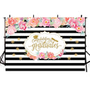 Graduation Photography Backdrops Black And White Streaks Photography For Backdrop High School Photo Backgrounds Flowers