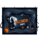 trick or treat backdrops halloween 10ft party photo booth backdrop black white streaks 7ft backdrop for picture Pumpkin Lantern photography background for child photo props