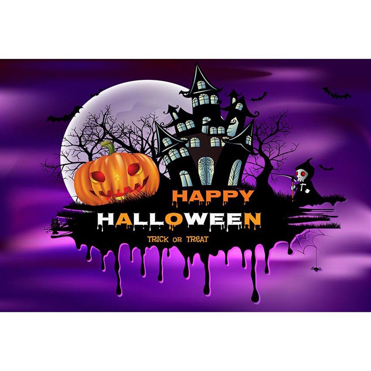 halloween photo booth backdrop trick or treat Halloween 10ft black backdrop for picture Haunted House photography background halloween moon photo props party