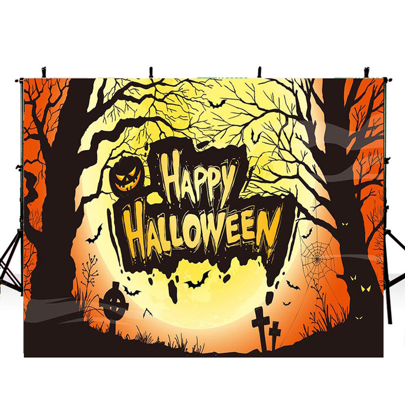 halloween party photo booth backdrop banner backdrop for picture Pumpkin Lantern photography background ghost photo props for kids