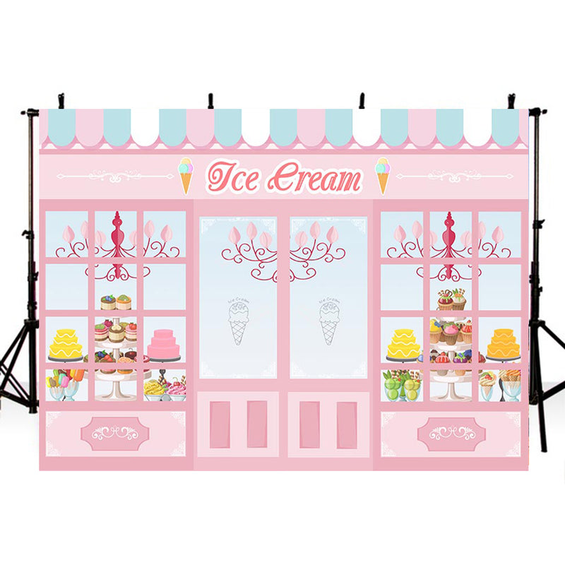 photo booth backdrop pink backdrops customized 7x5 photo backdrop ice cream photo backdrop for girls background for photography ice cream backdrops for photographers kids birthday party photo backdrop vinyl pink girls