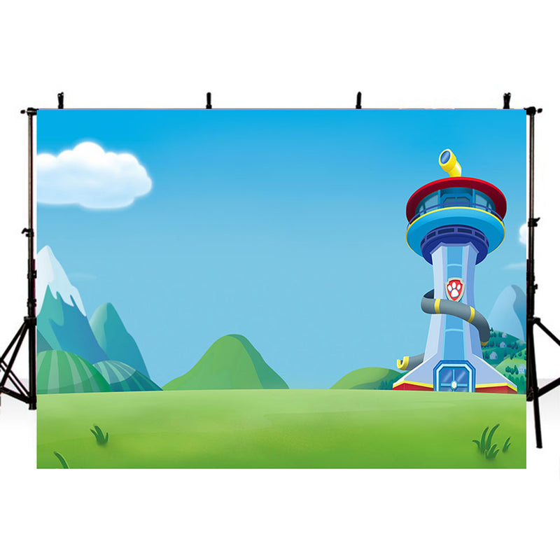 Birthday Party Photography Backdrops Paw Patrol Birthday Backdrop For photo studio paw patrol backgrounds vinyl photography backdrops