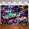 Let's Glow Cray Background For Photo Glow in The Dark Birthday Banner Backdrop Laser Neon Splatter Paint Photo Background