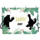 wild one photo backdrop animals golden photo booth props stripes streaks 8ft photography background tropical theme vinyl backdrops for picture summer for kids background child party