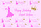 Happy birthday photo backdrops pink sweet 16th birthday photo booth props for girls 16th birthday photo backdrop pink background for photo happy birthday 7x5