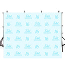 Happy birthday photo backdrops teenage girl birthday photo booth props for girls birthday photo backdrop 16th sweet birthday blue background for photo happy birthday