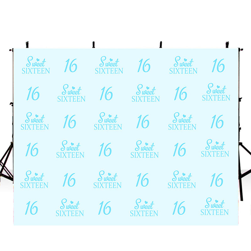 Happy birthday photo backdrops teenage girl birthday photo booth props for girls birthday photo backdrop 16th sweet birthday blue background for photo happy birthday