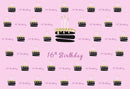 Happy birthday photo backdrops teenage girl birthday photo booth props for girls birthday photo backdrop 16th sweet birthday pink background for photo happy birthday
