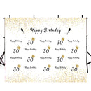 customized Happy birthday photo backdrops 30th birthday photo booth props for woman birthday photo backdrop black and gold background for photo happy birthday 30th