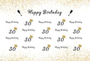 customized Happy birthday photo backdrops 30th birthday photo booth props for woman birthday photo backdrop black and gold background for photo happy birthday 30th
