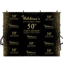 customized Happy birthday photo backdrops 50th birthday photo booth props for woman birthday photo backdrop black and gold background for photo happy birthday 50th