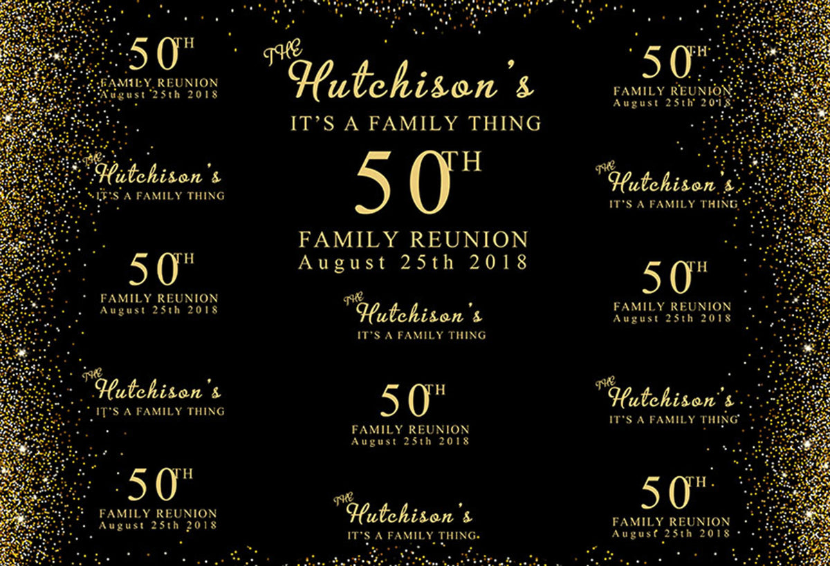customized Happy birthday photo backdrops 50th birthday photo booth props for woman birthday photo backdrop black and gold background for photo happy birthday 50th
