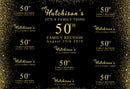 customized Happy birthday photo backdrops 50th birthday photo booth props for woman birthday photo backdrop black and gold background for photo happy birthday 50th