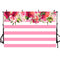 Wedding Party Photography Backdrops Pink White Stripes Photo Props Banner streak Flowers Valentine's Day Background Photo Studio