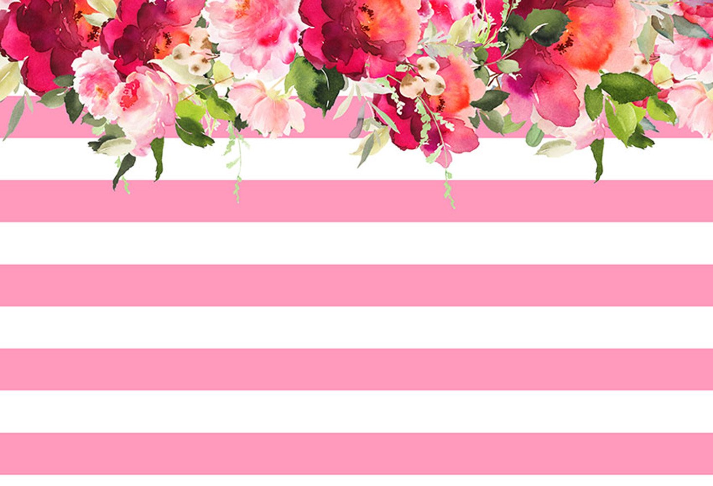 Wedding Party Photography Backdrops Pink White Stripes Photo Props Banner streak Flowers Valentine's Day Background Photo Studio