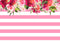 Wedding Party Photography Backdrops Pink White Stripes Photo Props Banner streak Flowers Valentine's Day Background Photo Studio
