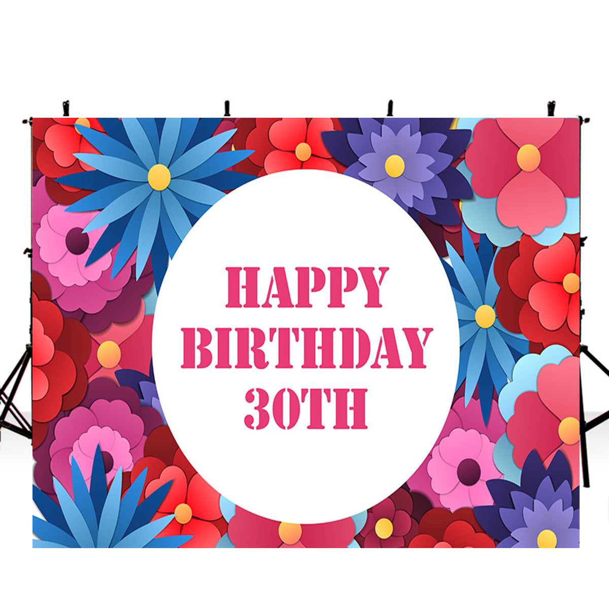 customized Happy birthday photo backdrops 30th birthday photo booth props for woman birthday photo backdrop flowers background for photo happy birthday 30th