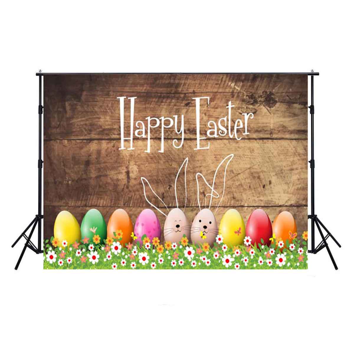 8x6 happy easter photo backdrops brown wood photography vinyl backdrops easter eggs for baby shower easter themed photo background